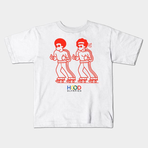 Synchronized Skating Kids T-Shirt by artofbryson